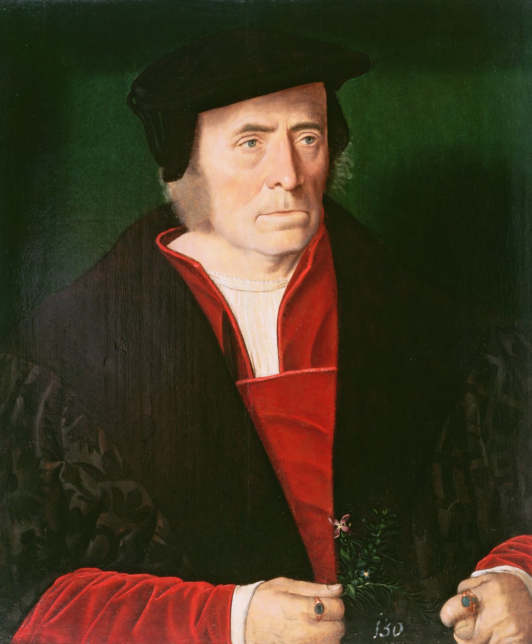 Portræt af en mand, ca. 1530-40 (panel) af Christoph Amberger