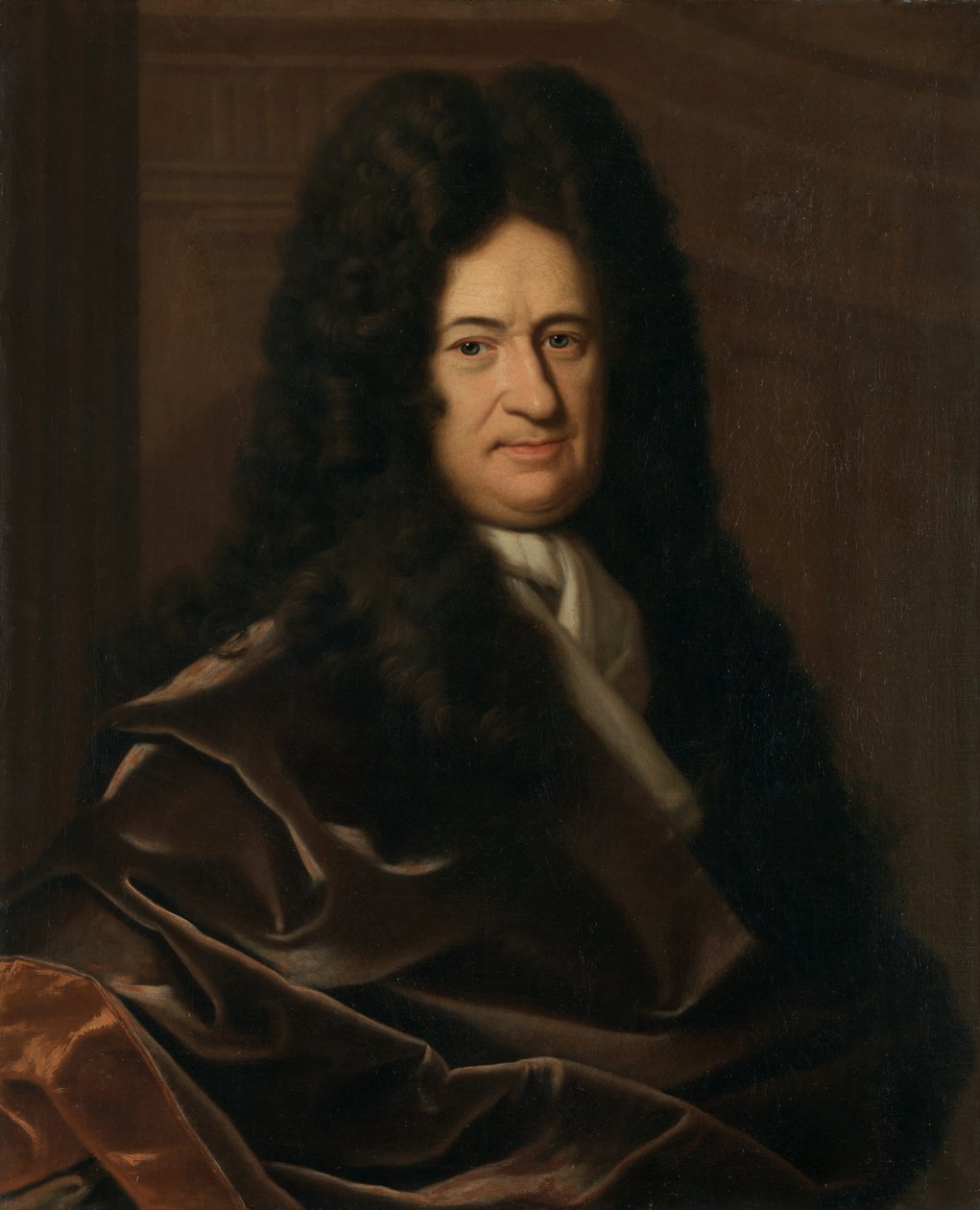 Portræt af filosofen Gottfried Wilhelm Freiherr von Leibniz af Christoph Bernhard Francke