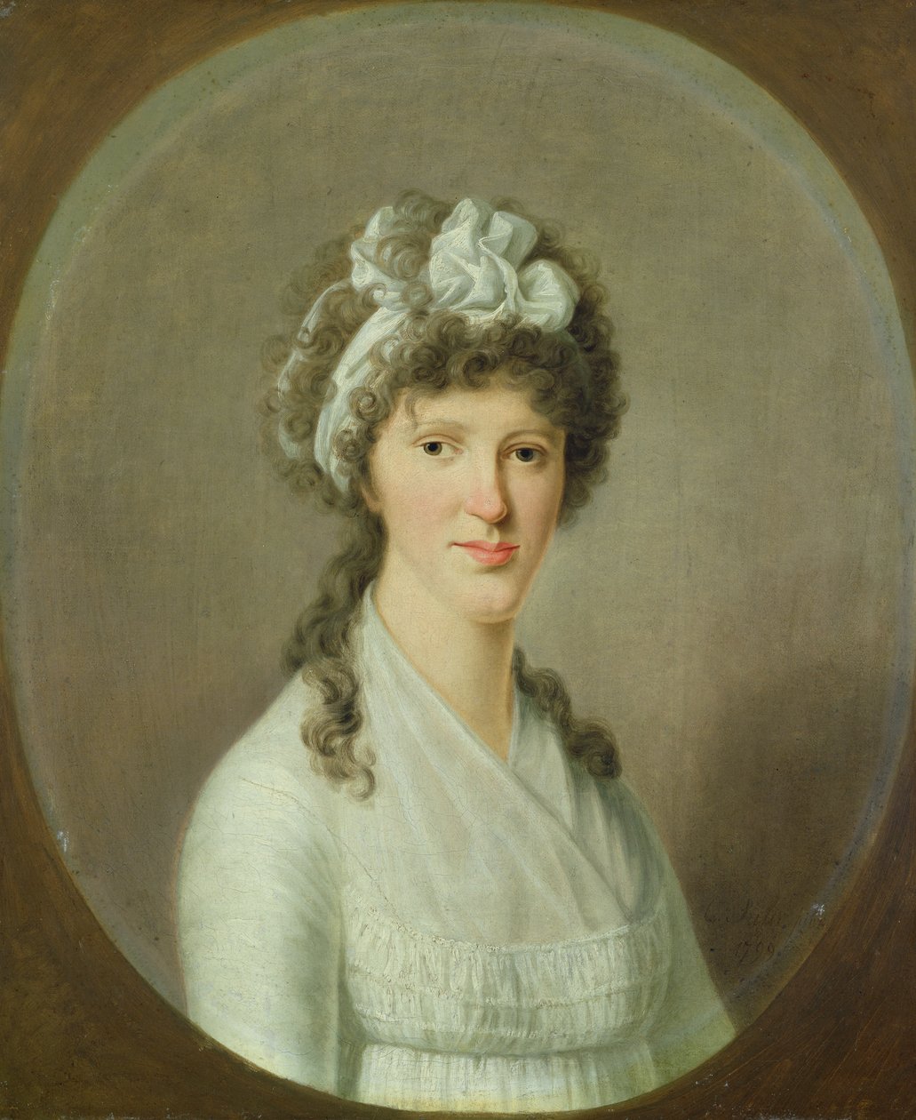 Portræt af en ung kvinde, 1799 af Christoph Suhr