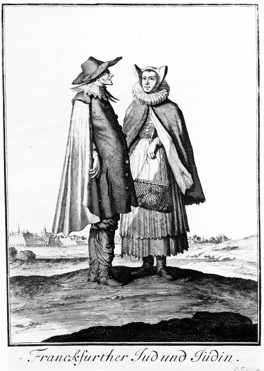 Et jødisk par fra Frankfurter Judengasse, 1703 af Christoph Weigel