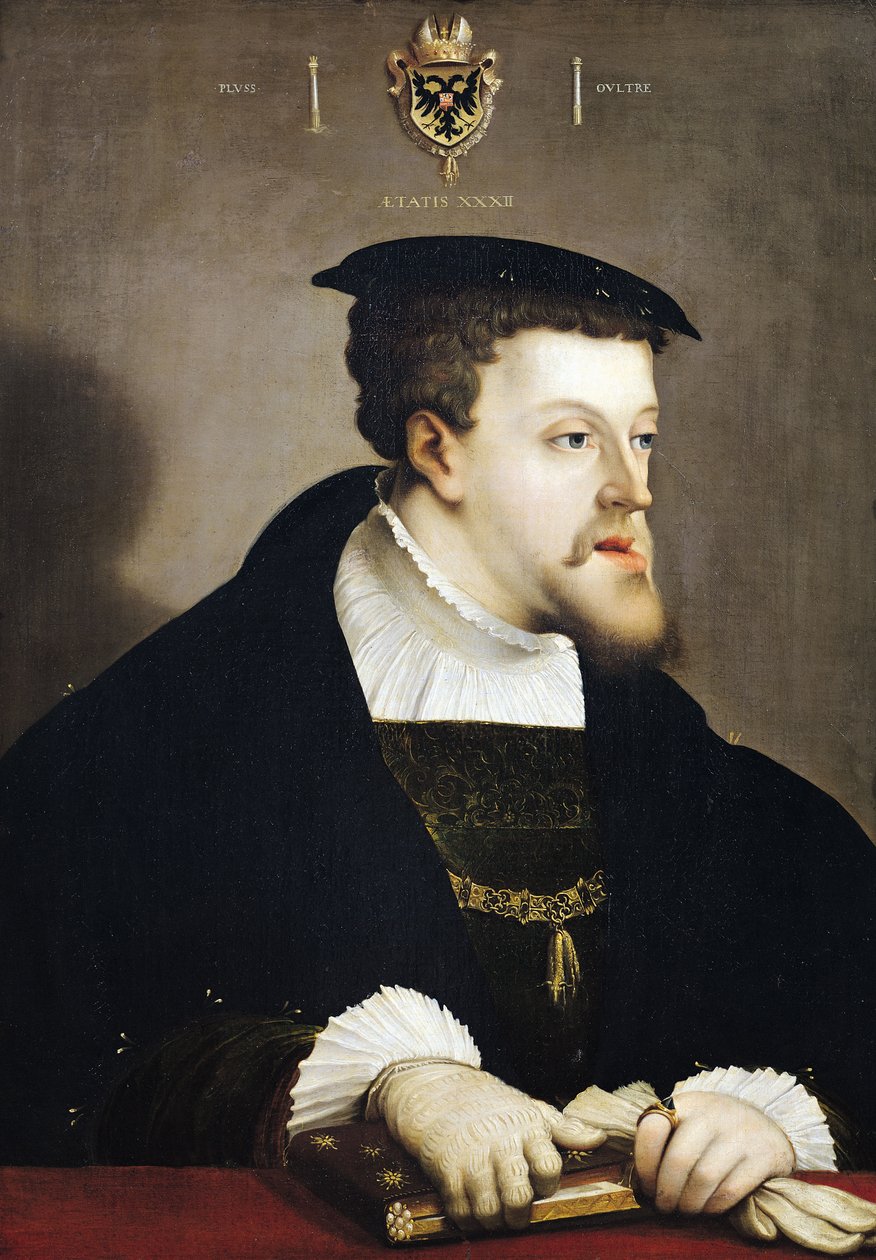 Karl V (1500-58) hellig romersk kejser af Christoph Amberger