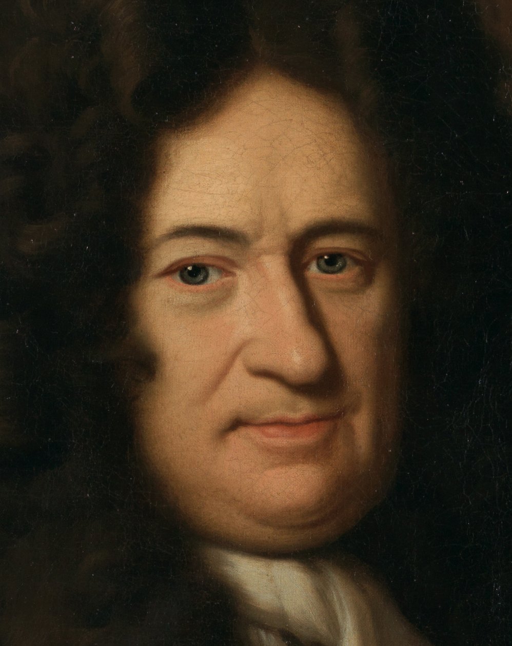 Tysk: Portræt af filosoffen Gottfried Wilhelm Freiherr von Leibniz Portræt af Gottfried Leibniz (1646-1716), tysk filosof af Christoph Bernhard Francke