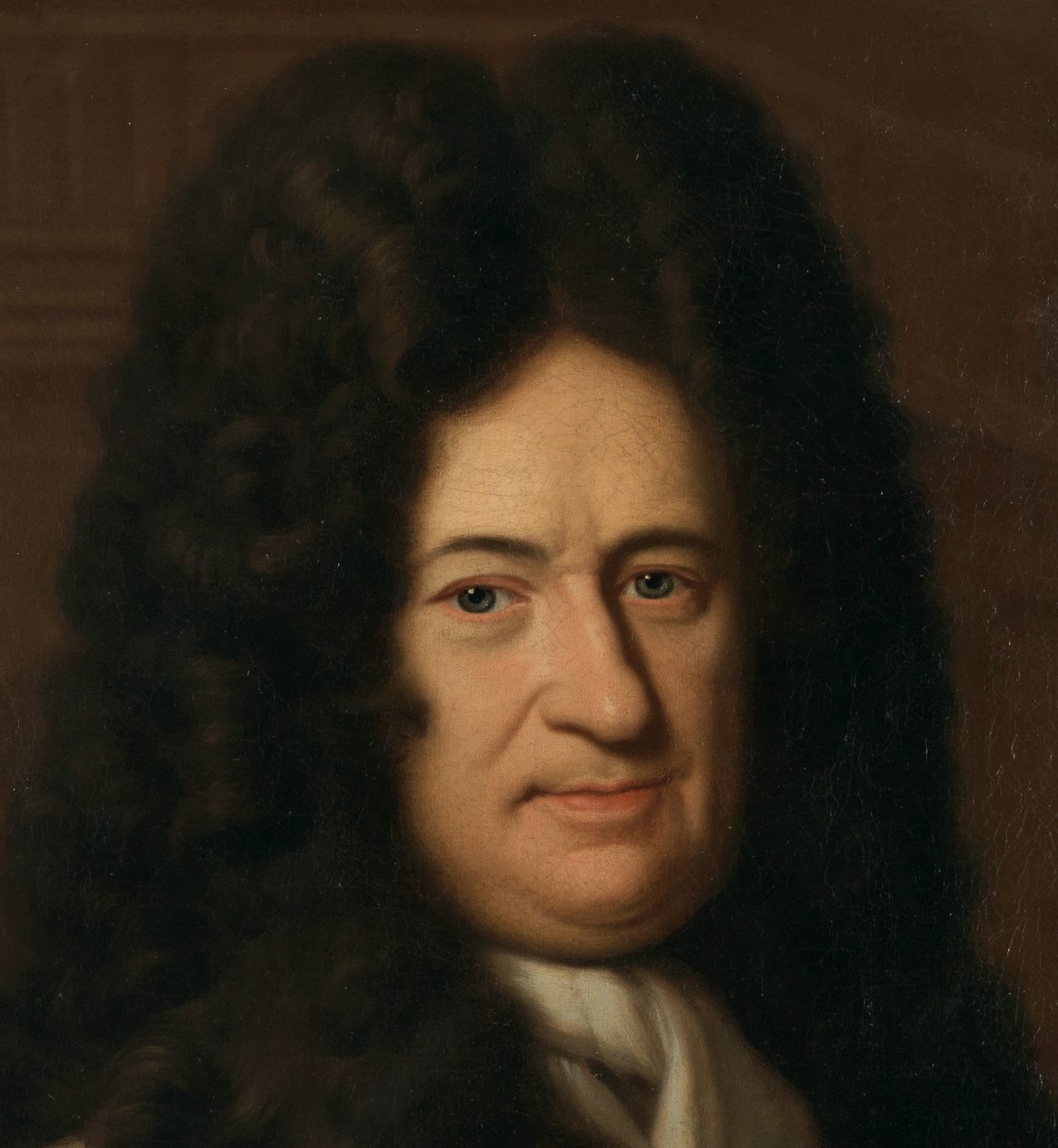 Tysk: Portræt af filosoffen Gottfried Wilhelm Freiherr von Leibniz Portræt af Gottfried Leibniz (1646-1716), tysk filosof af Christoph Bernhard Francke