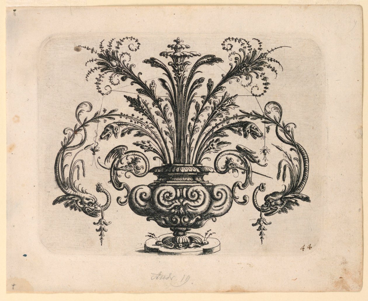 Tavle 44 fra New Grotteßken Buch (New Book of Grotesques) af Christoph Jamnitzer