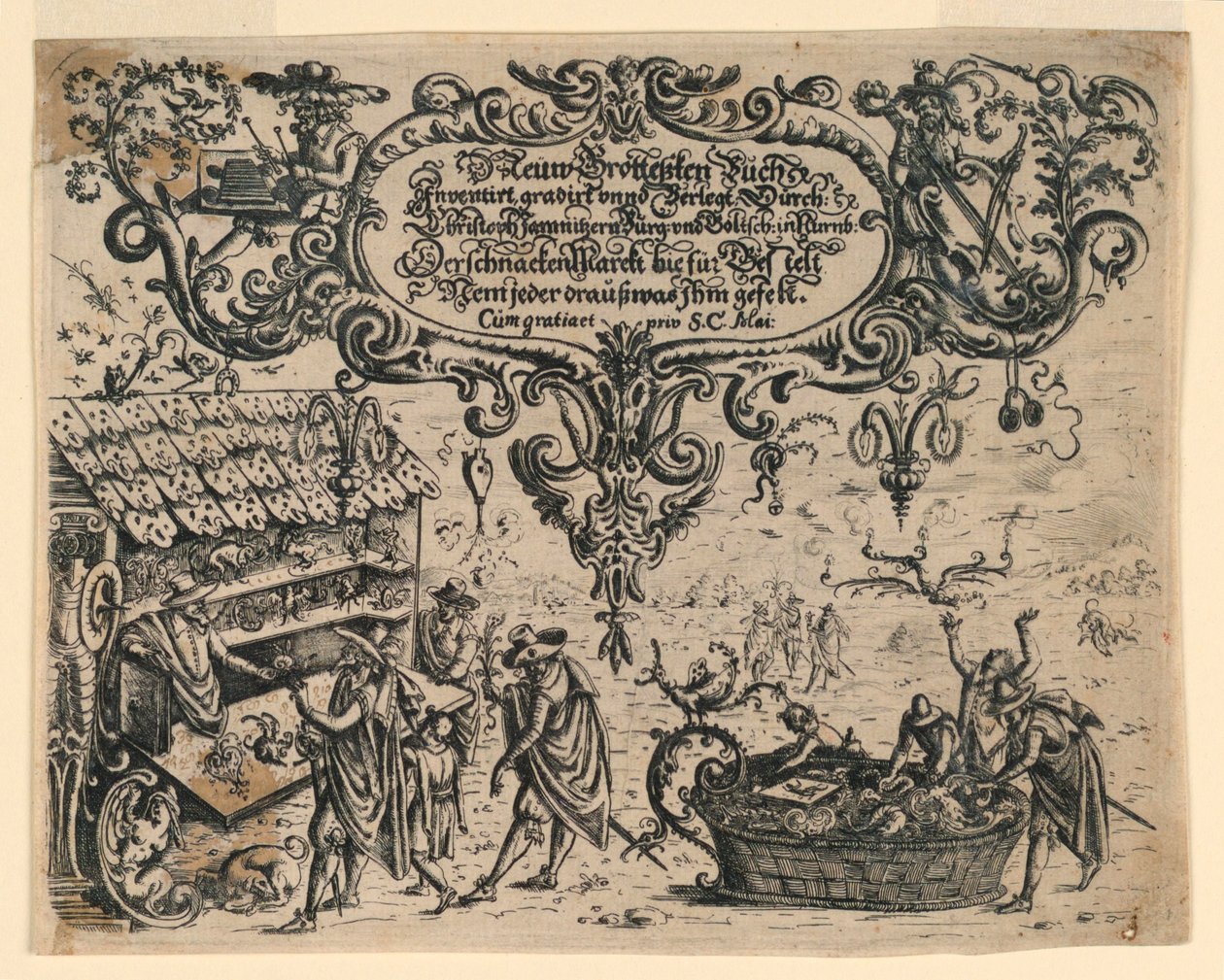 Titelside fra Neüw Grotteßken Buch (New Grotesque Book) af Christoph Jamnitzer