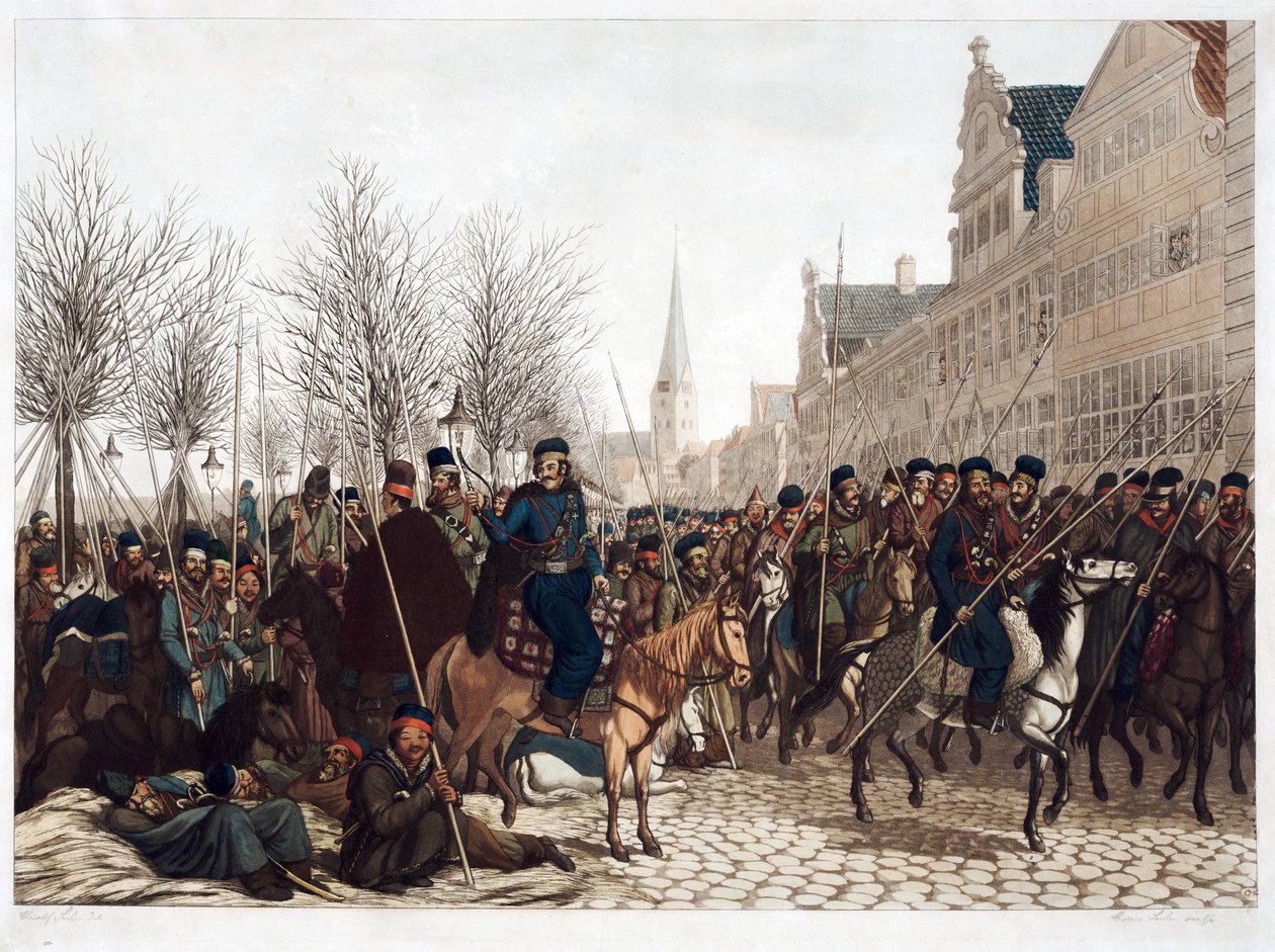Cossacks in Hamburg, 18 March 1813 - Suhr, Christophdani af Christoph Suhr