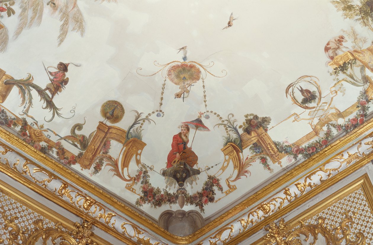 The Grande Singerie, detalje, ca. 1735 (vægmaleri) af Christophe Huet