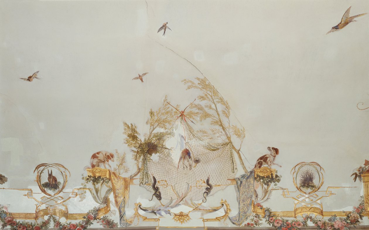 The Grande Singerie, detalje, ca. 1735 (vægmaleri) af Christophe Huet