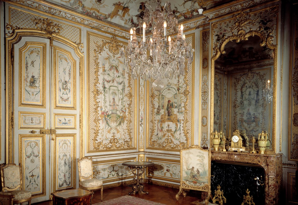 Udsigt over abernes kabinet eller "La Grande Singerie"" af Christophe Huet (1700-1759) 1737 Chantilly, Musee Conde af Christophe Huet