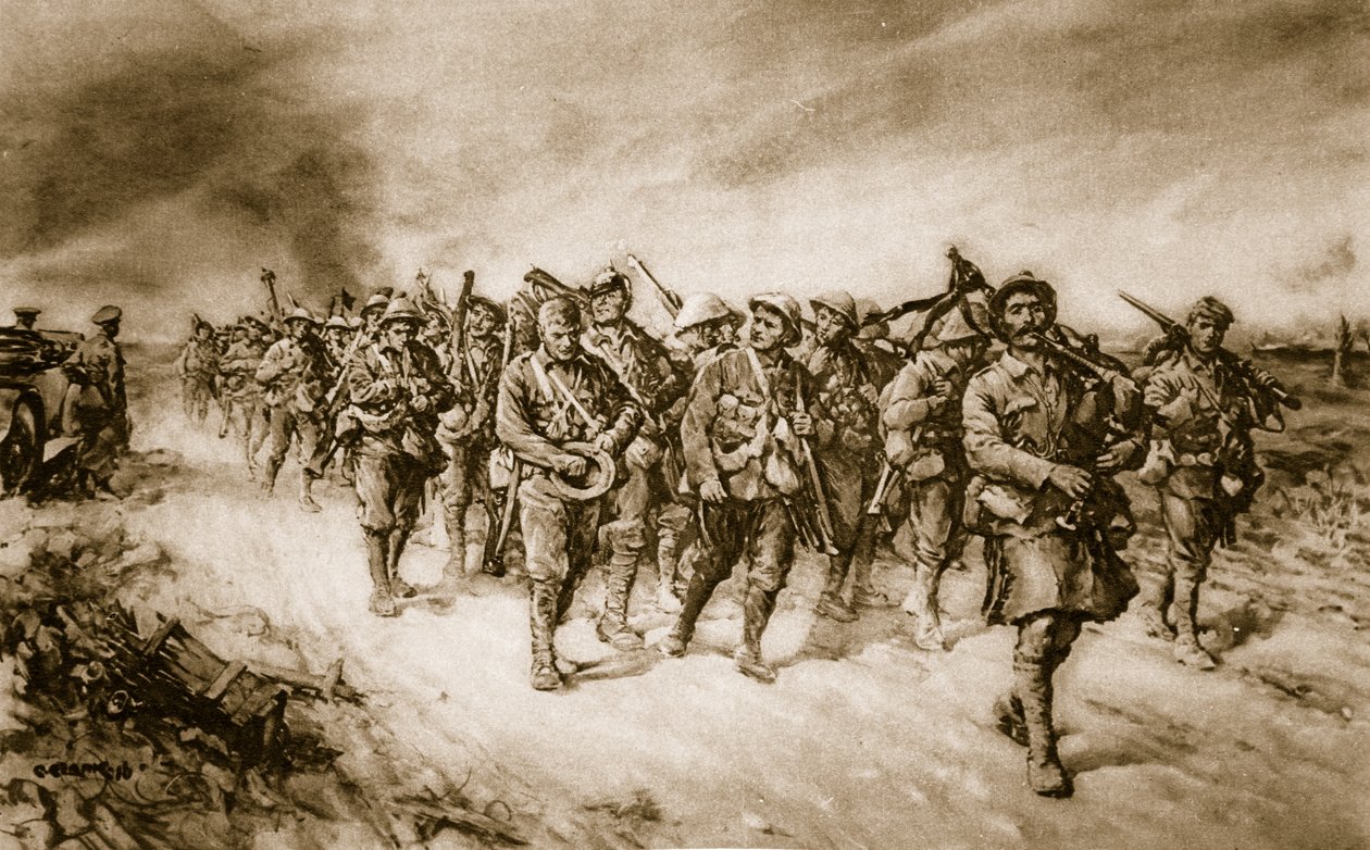 Dublins og Munsters vender tilbage fra sejren ved Ginch, 1914-19 af Christopher Clark