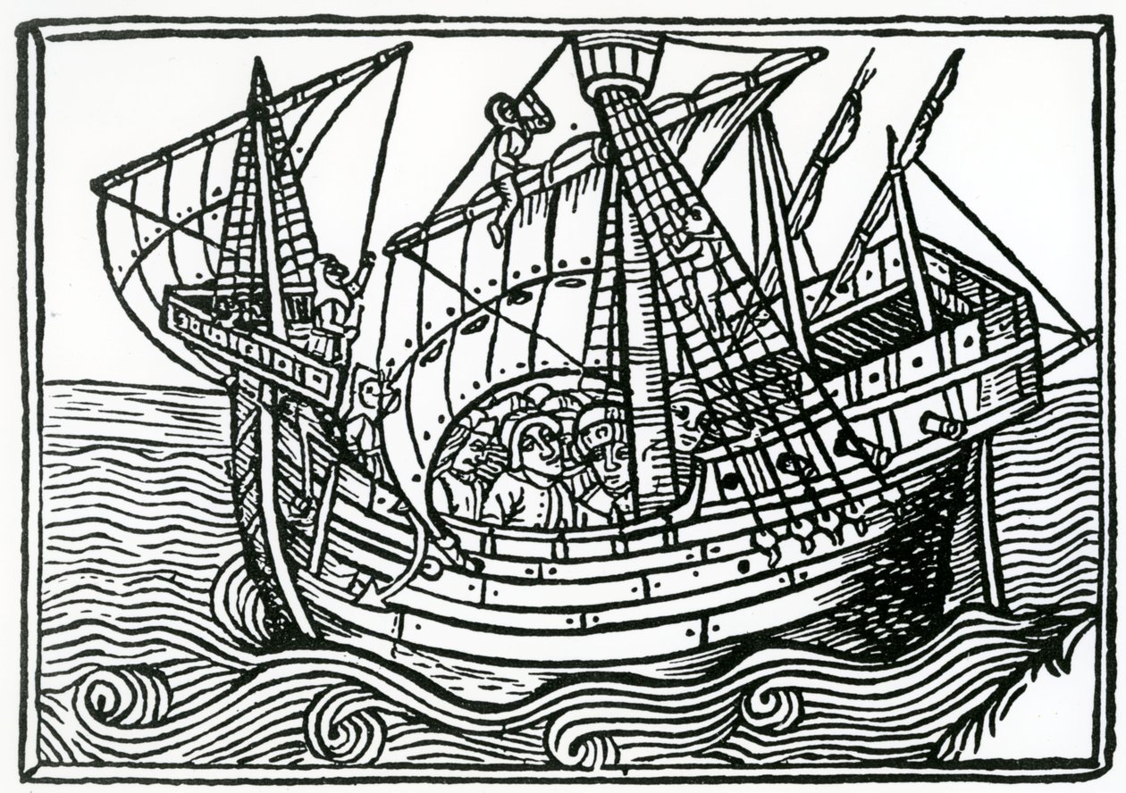 Et spansk skib, 1496 af Christopher Columbus