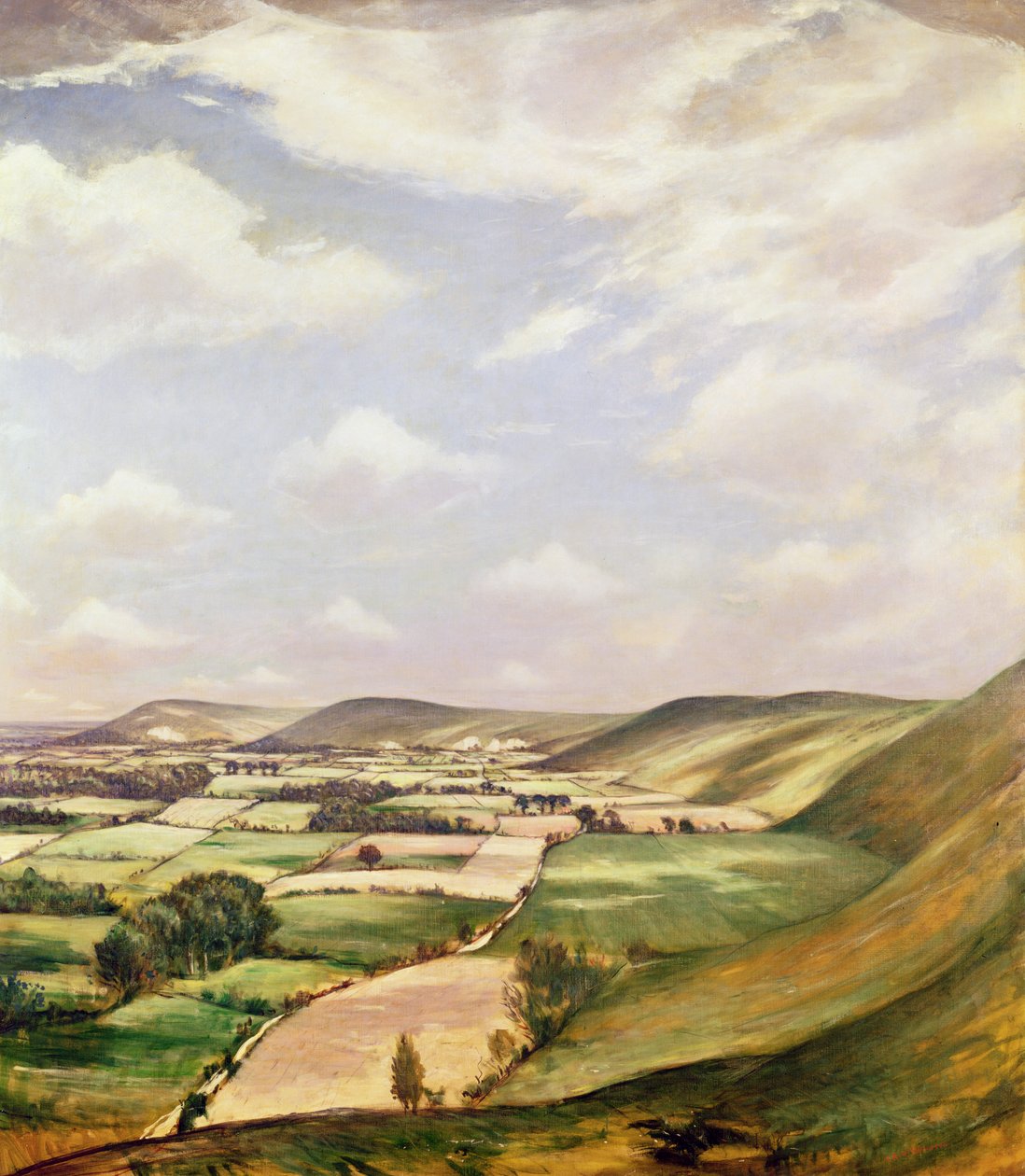 Sussex Landskab af Christopher Richard Wynne Nevinson