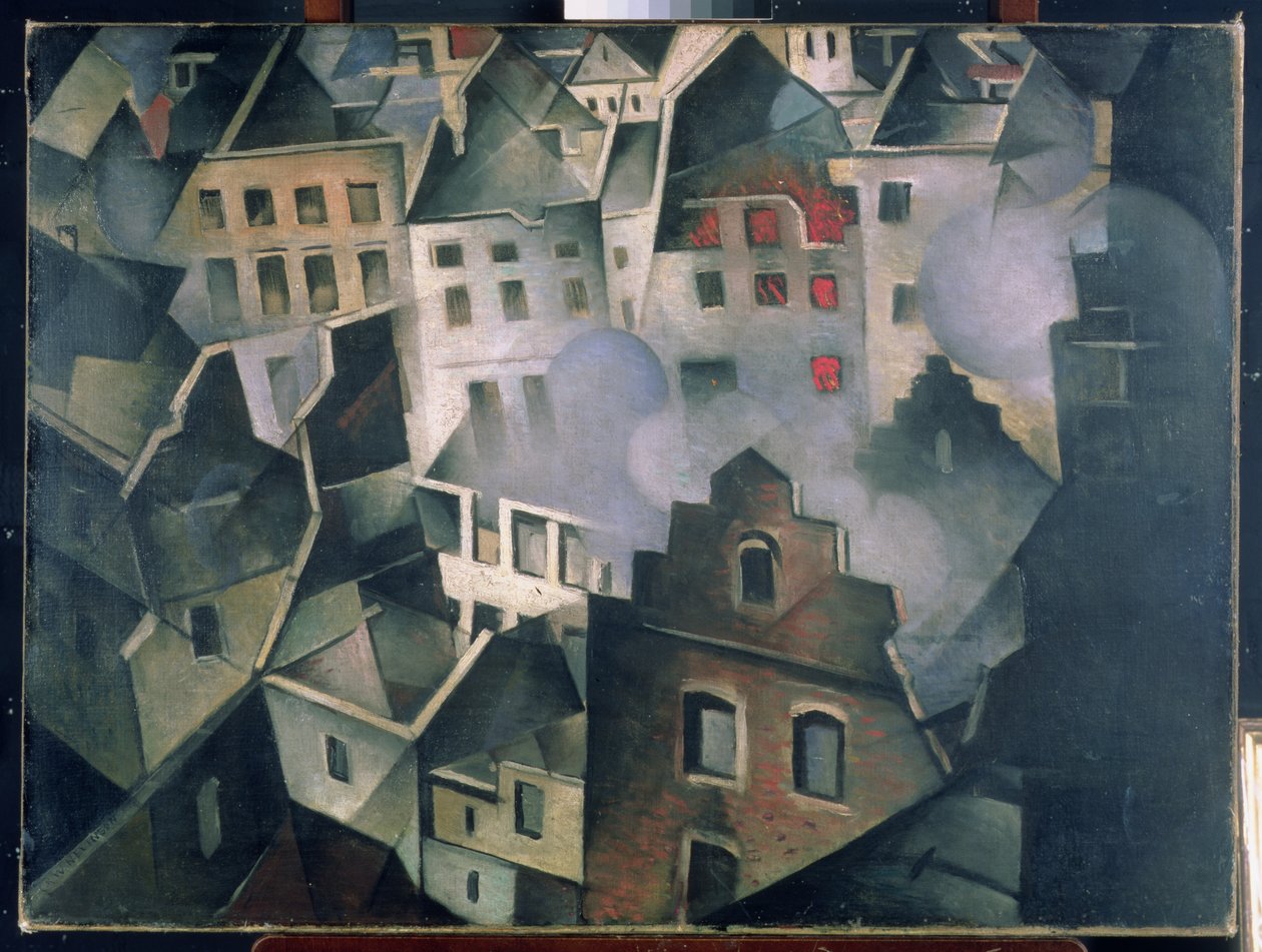 Ypres efter første bombardement af Christopher Richard Wynne Nevinson