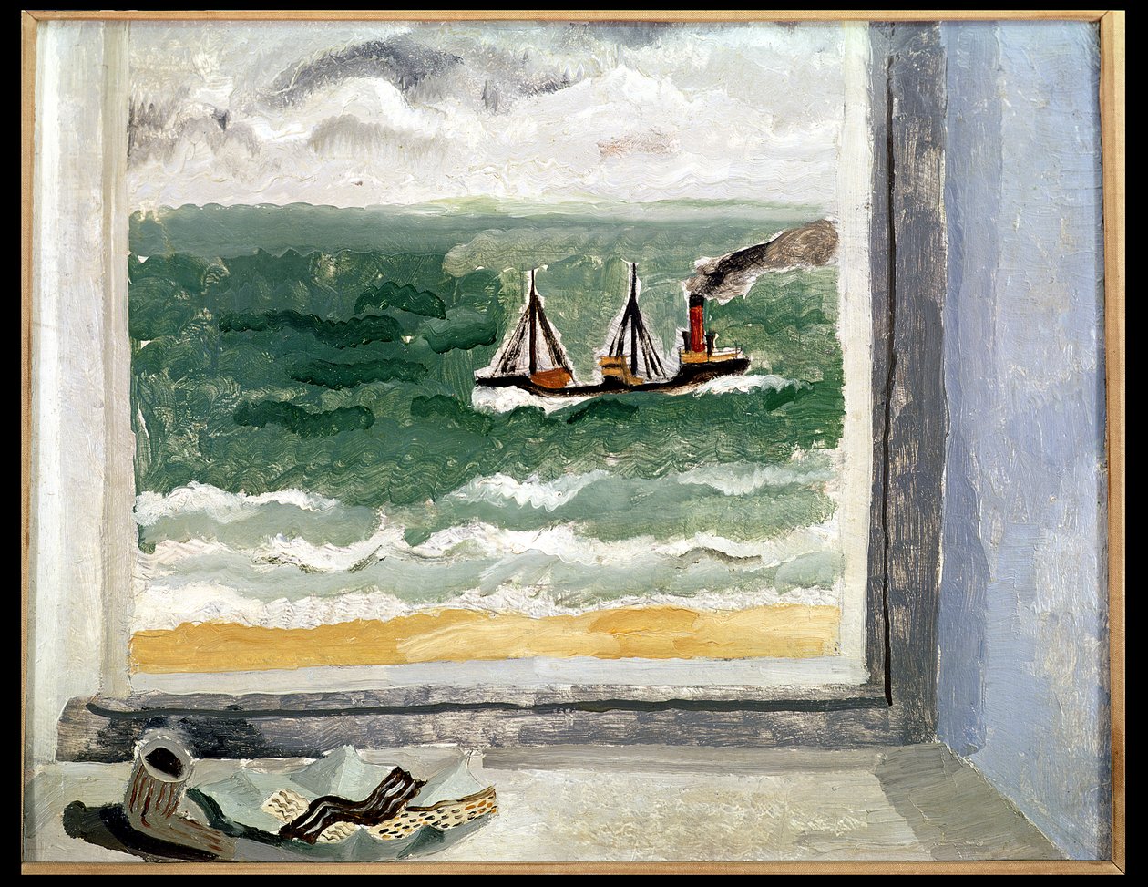 Fra et Cornish-vindue, 1928 af Christopher Wood