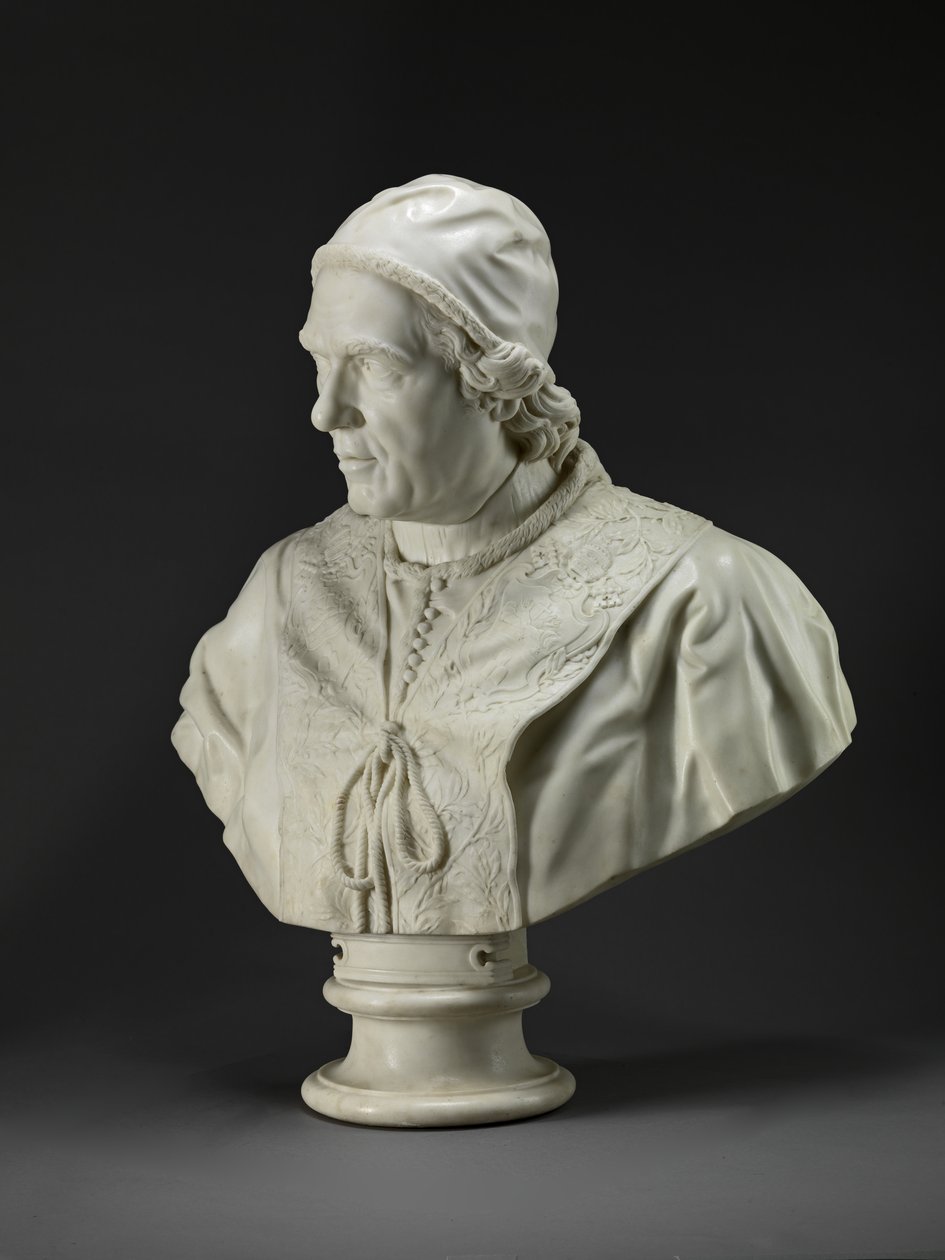Pave Clemens XIV (1705-74) ca. 1772-76 (marmor) af Christopher (attr.to) Hewetson