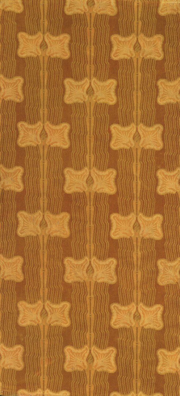 Stiliserede knopper, ca. 1880 (skåret og uslebent fløjl) af Christopher Dresser