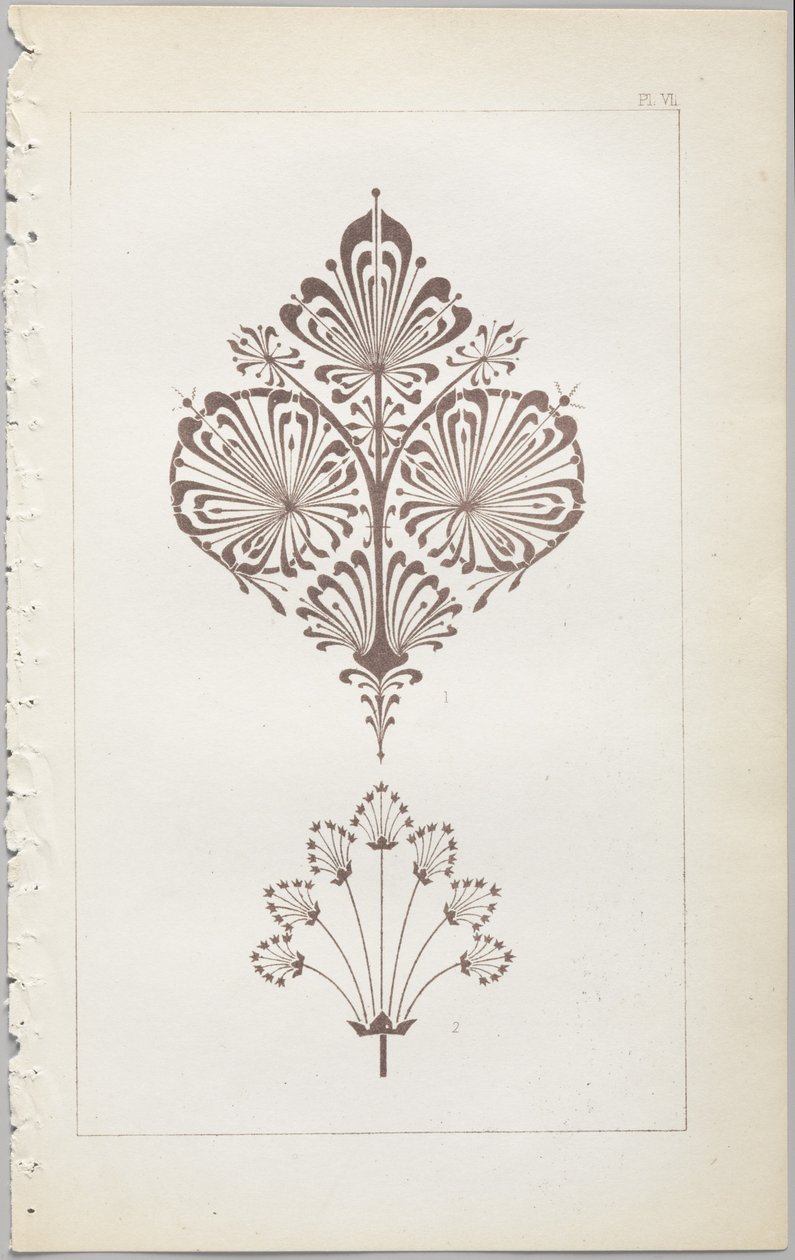Kunsten at dekorativt design: med et appendiks, der angiver de timer på dagen, hvor blomsterne åbner, udgivet af Day & Son, London, 1862 af Christopher Dresser