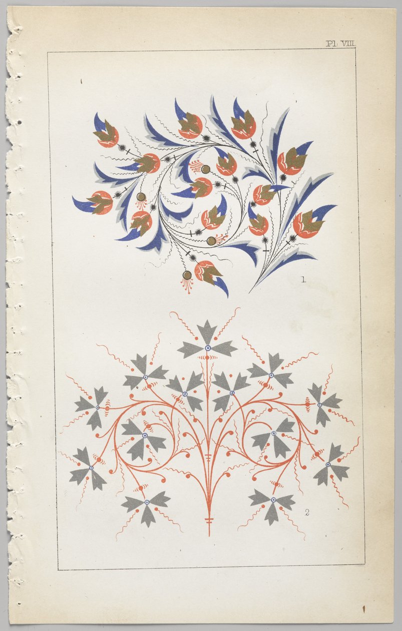 Kunsten at dekorativt design: med et appendiks, der angiver de timer på dagen, hvor blomsterne åbner, udgivet af Day & Son, London, 1862 af Christopher Dresser