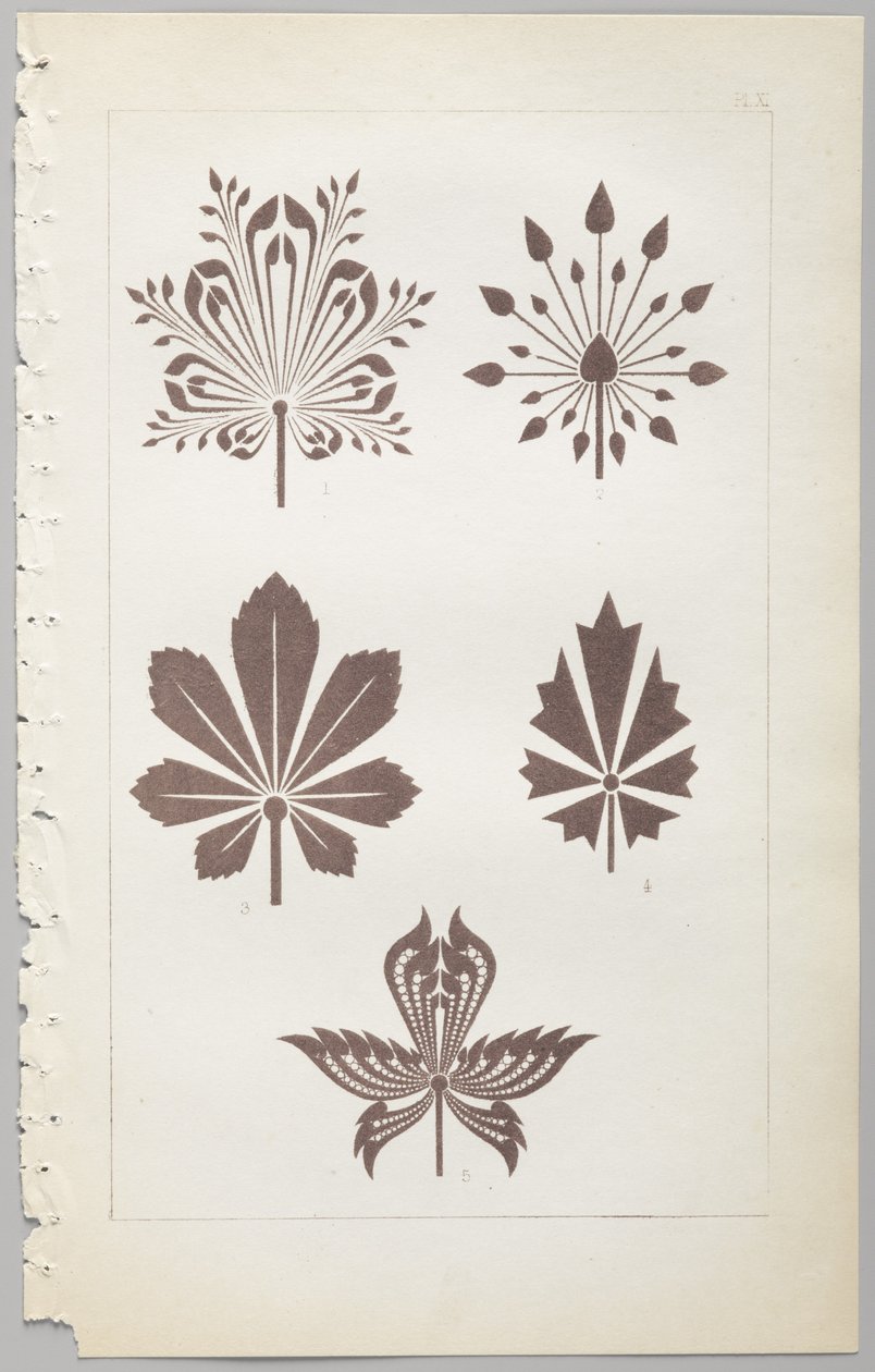 Kunsten at dekorativt design: med et appendiks, der angiver de timer på dagen, hvor blomsterne åbner, udgivet af Day & Son, London, 1862 af Christopher Dresser