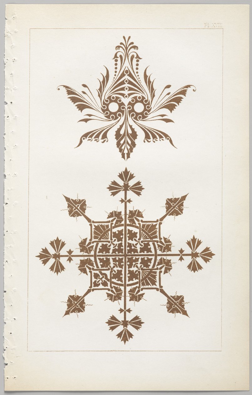 Kunsten at dekorativt design: med et appendiks, der angiver de timer på dagen, hvor blomsterne åbner, udgivet af Day & Son, London, 1862 af Christopher Dresser