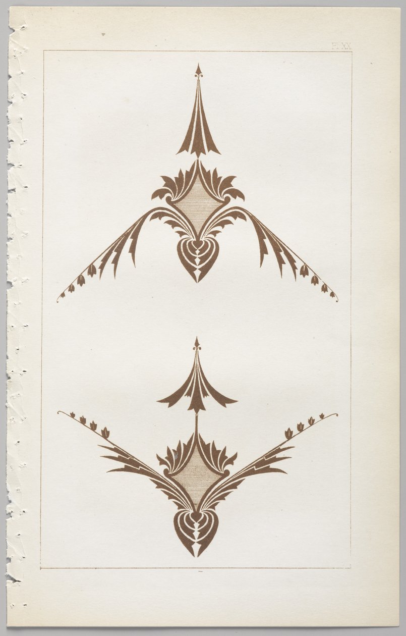 Kunsten at dekorativt design: med et appendiks, der angiver de timer på dagen, hvor blomsterne åbner, udgivet af Day & Son, London, 1862 af Christopher Dresser