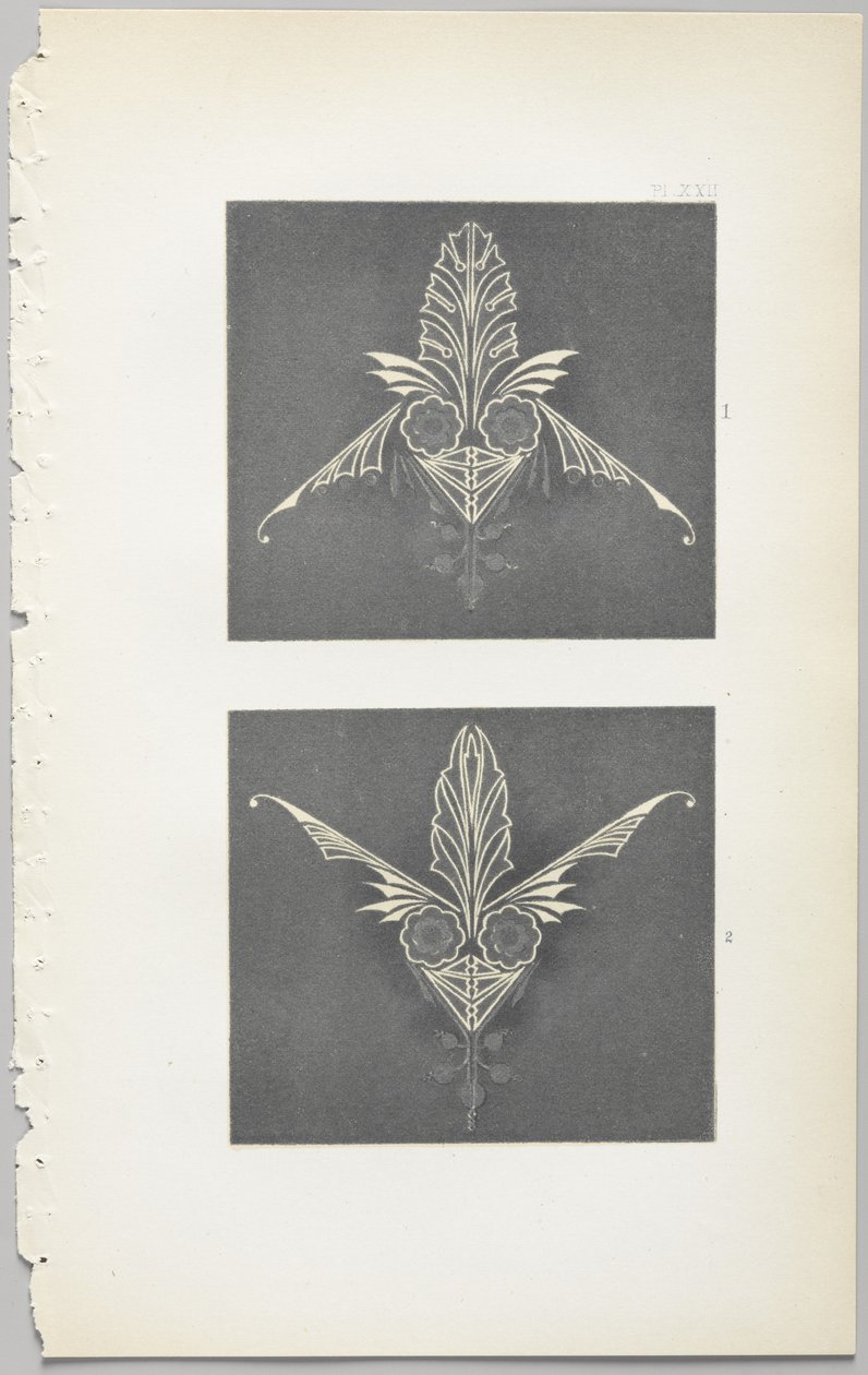Kunsten at dekorativt design: med et appendiks, der angiver de timer på dagen, hvor blomsterne åbner, udgivet af Day & Son, London, 1862 af Christopher Dresser