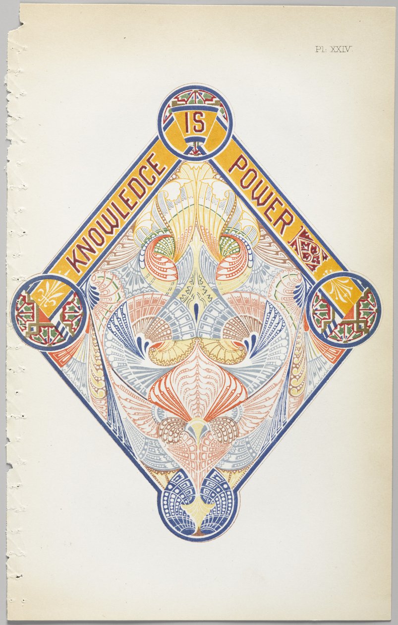 Kunsten at dekorativt design: med et appendiks, der angiver de timer på dagen, hvor blomsterne åbner, udgivet af Day & Son, London, 1862 af Christopher Dresser