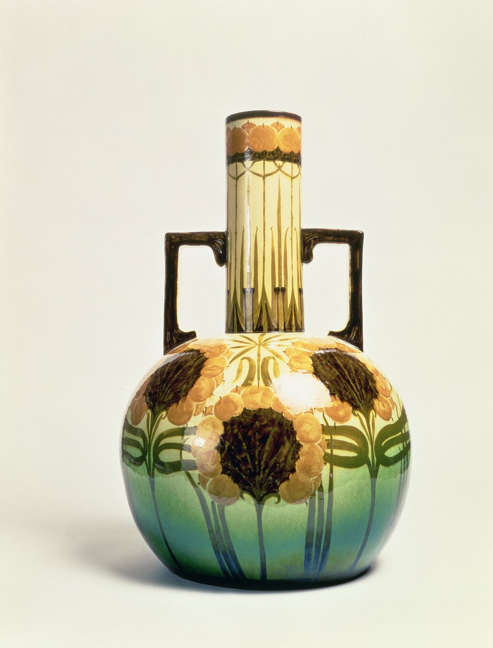 Vase, dekoreret af Clarissa Ault, ca. 1890 af Christopher Dresser
