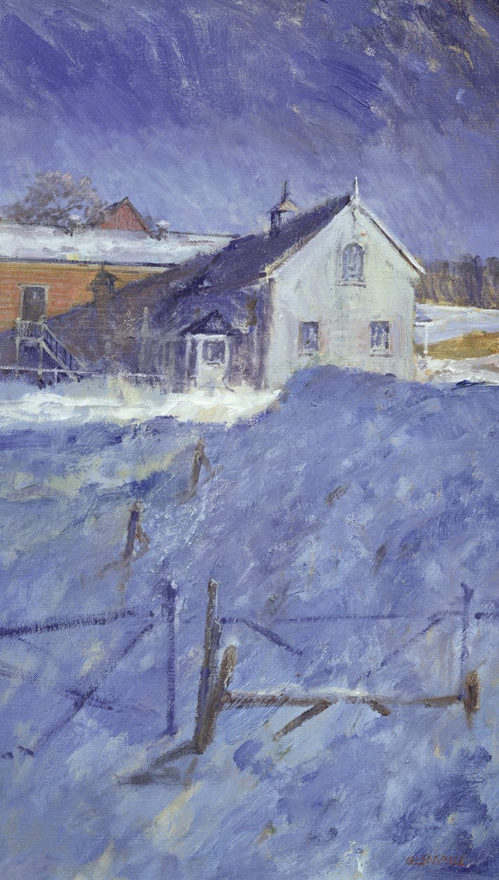 Talvi Silver Lodgessa (öljy kankaalle) af Christopher Glanville