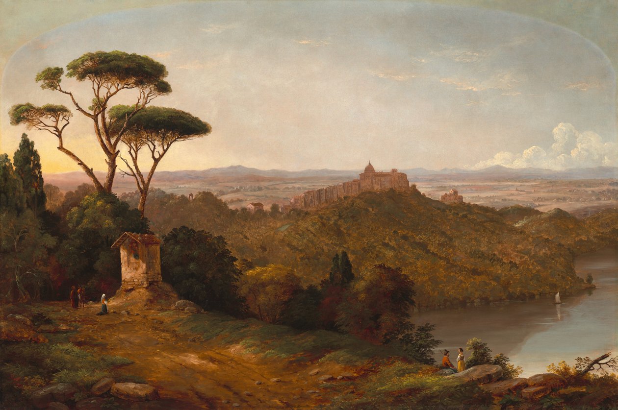 Slot Gondolfo, Lake Albano, Italien af Christopher Pearse Cranch