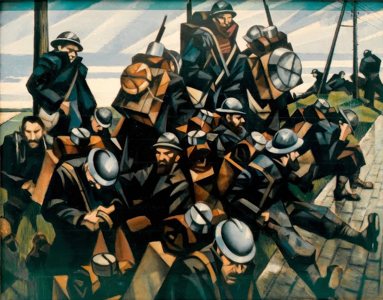 Tropper hviler af Christopher Richard Wynne Nevinson