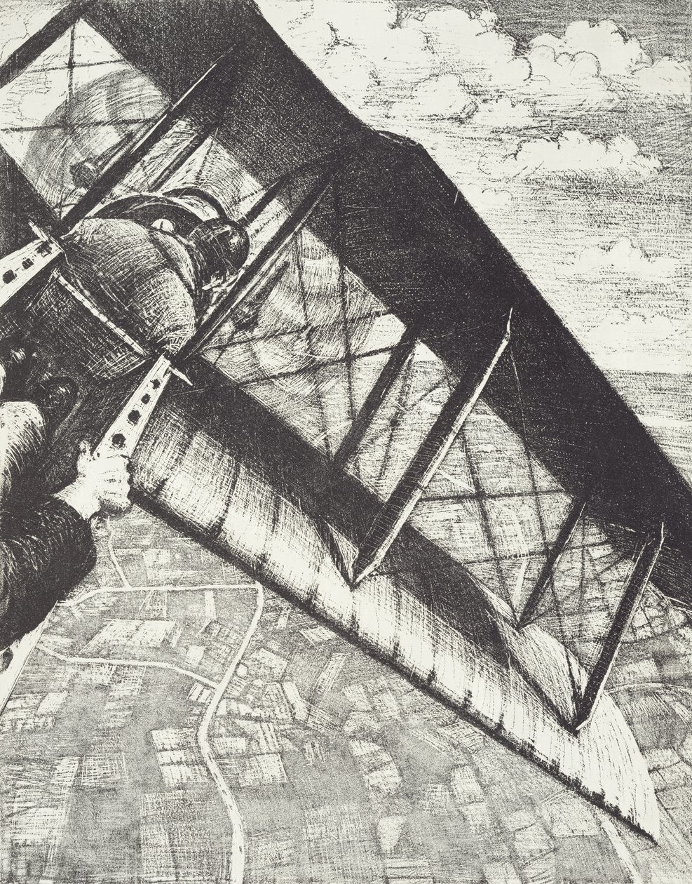 Banking i 4000 fod, ca. 1918 (litho) af Christopher Richard Wynne Nevinson