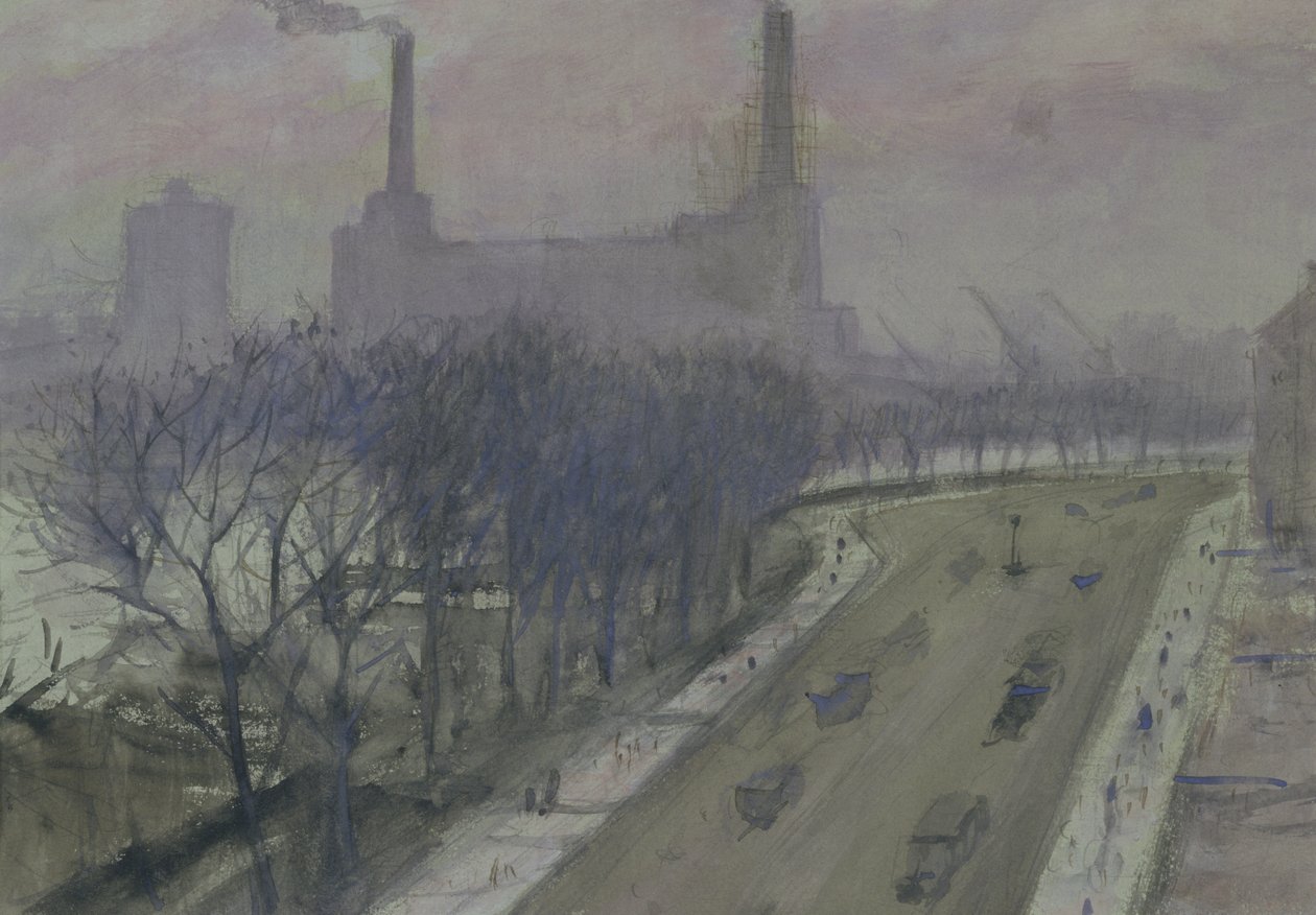 Battersea Power Station, ca. 1935 af Christopher Richard Wynne Nevinson