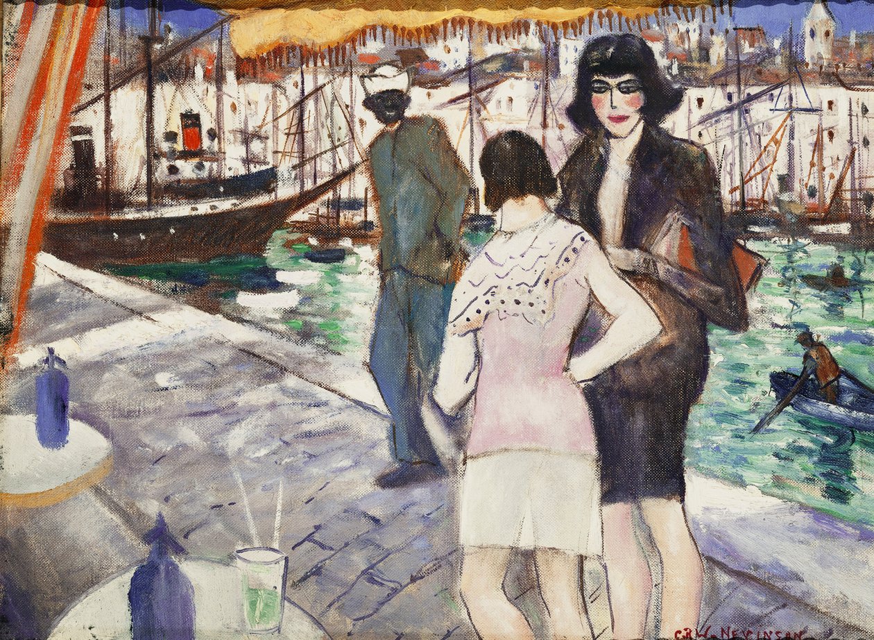 Ved kajen, af Christopher Richard Wynne Nevinson