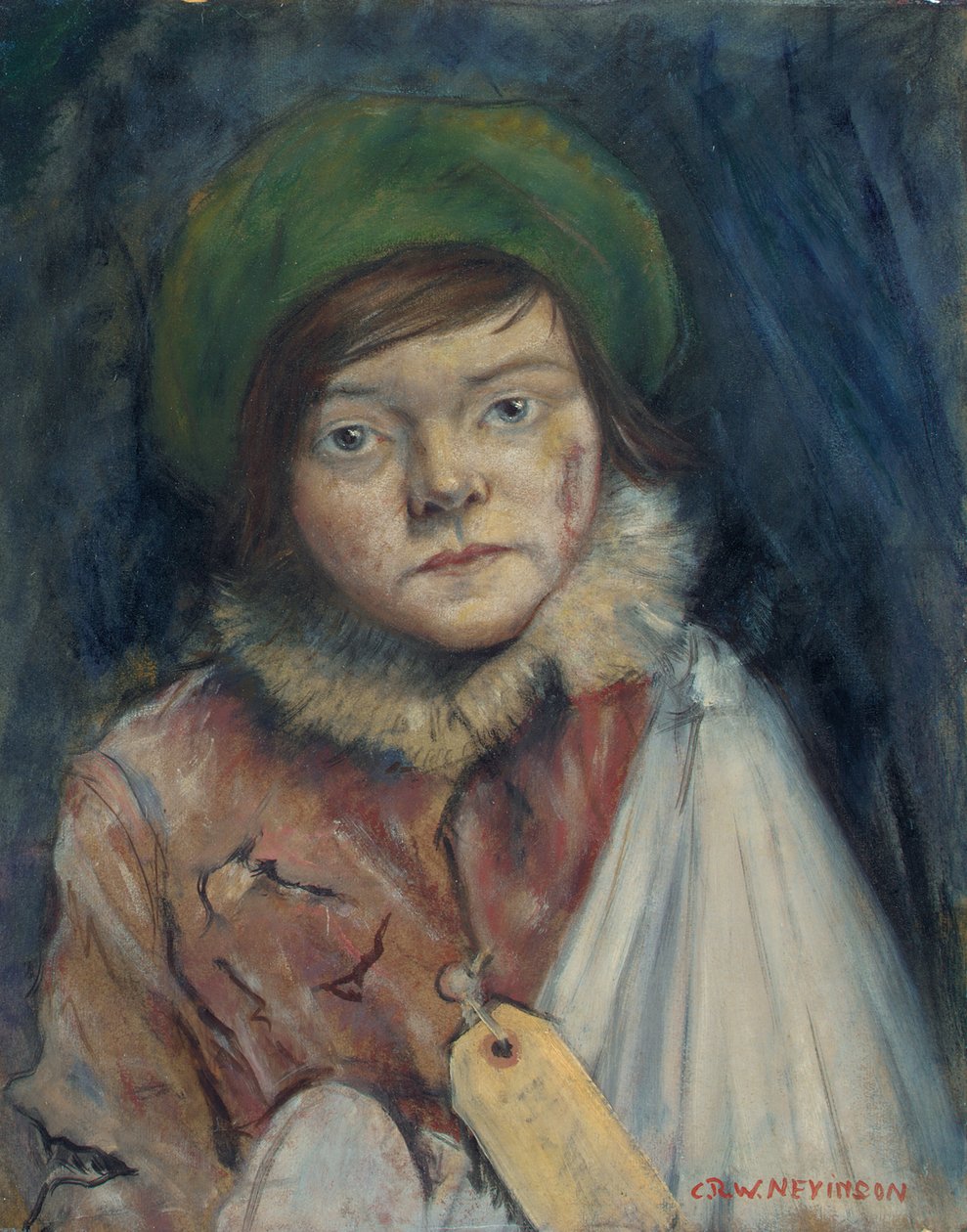 Camden Town Kid, eller Cockney Stoic, 1940 af Christopher Richard Wynne Nevinson