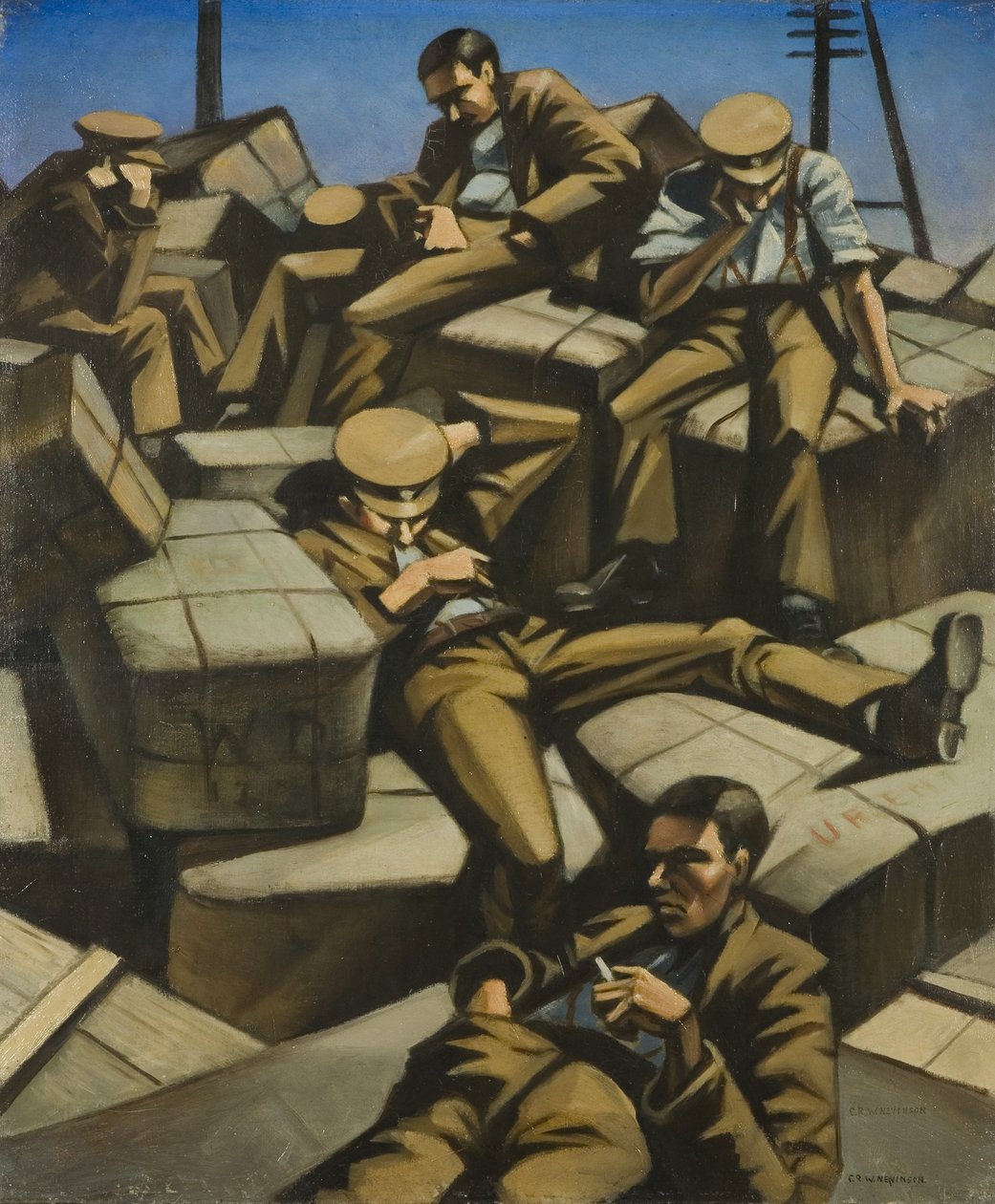 Dog Tired, ca. 1916 (olie på lærred) af Christopher Richard Wynne Nevinson