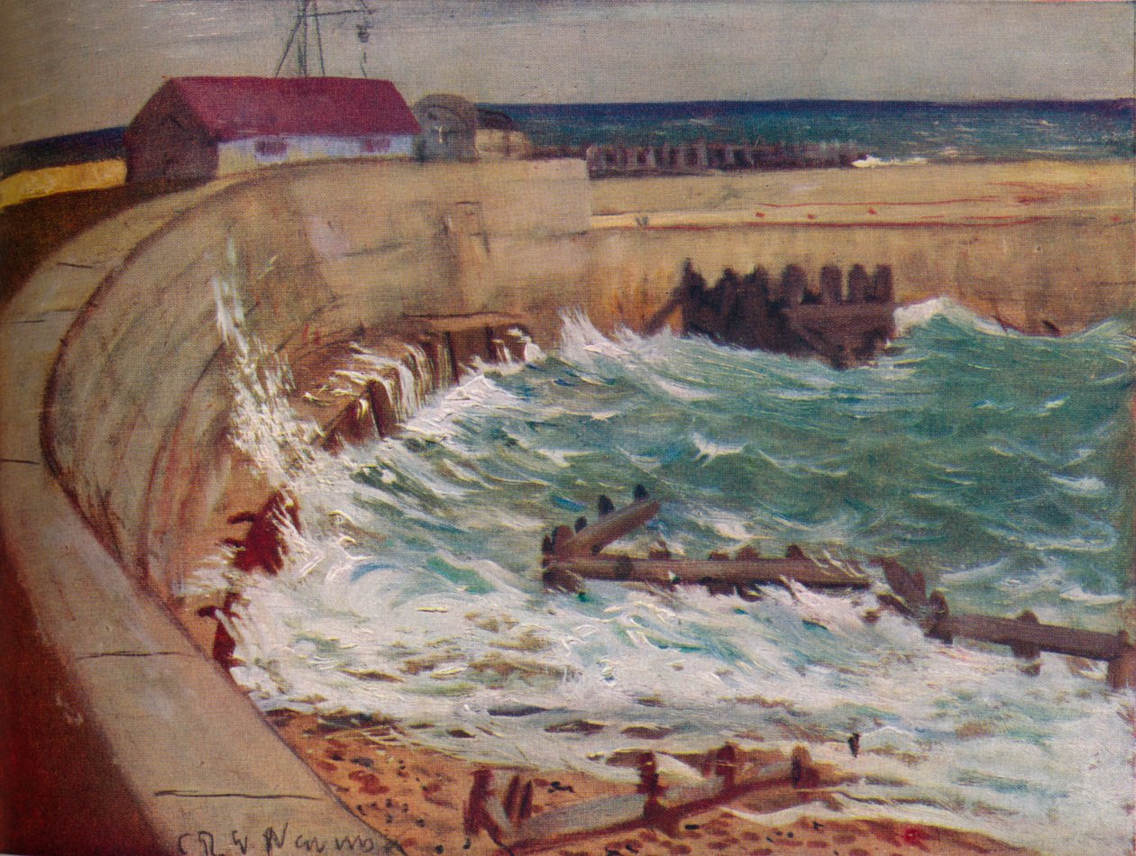 High Tide, West Bay, c1930 af Christopher Richard Wynne Nevinson