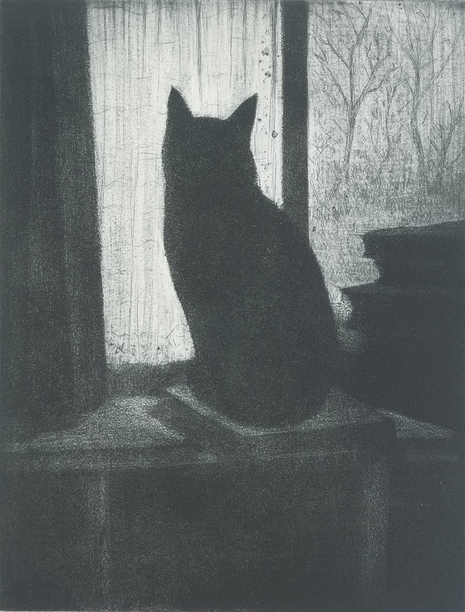Le Chat, ca. 1920 (ætsning og akvatinte) af Christopher Richard Wynne Nevinson