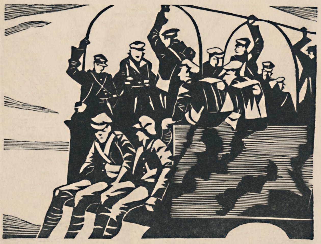 Lastbil-jumpers, 1919 af Christopher Richard Wynne Nevinson