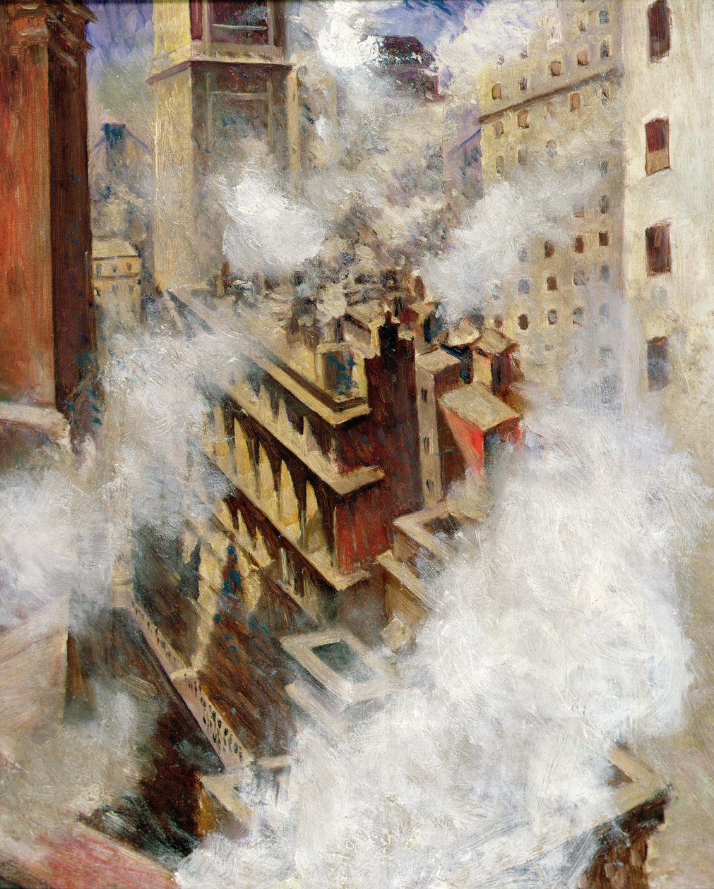 New York (olie på lærred) af Christopher Richard Wynne Nevinson