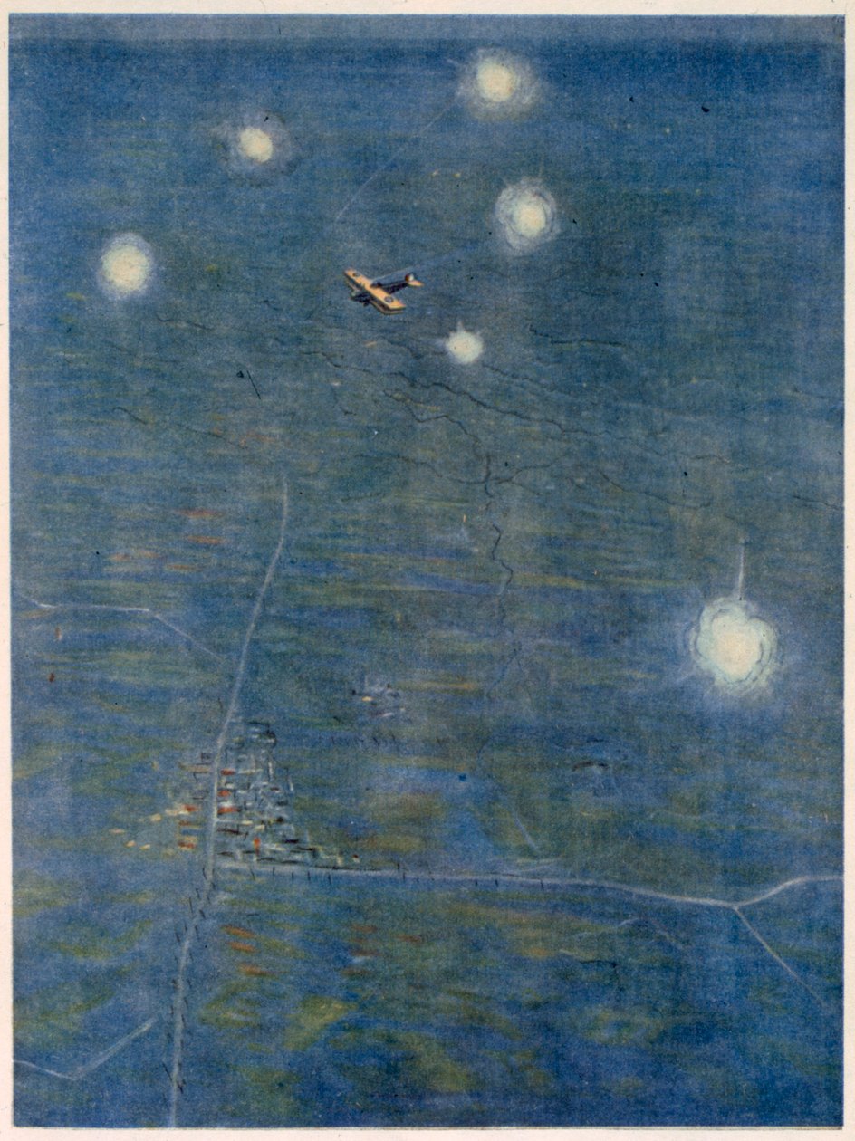 Over the Lines, fra British Artists at the Front, Continuation of The Western Front, 1918 af Christopher Richard Wynne Nevinson