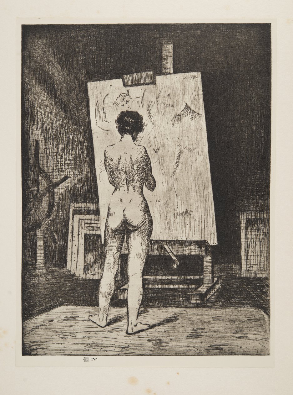 The Connoisseur, pub.1922 (radering) af Christopher Richard Wynne Nevinson