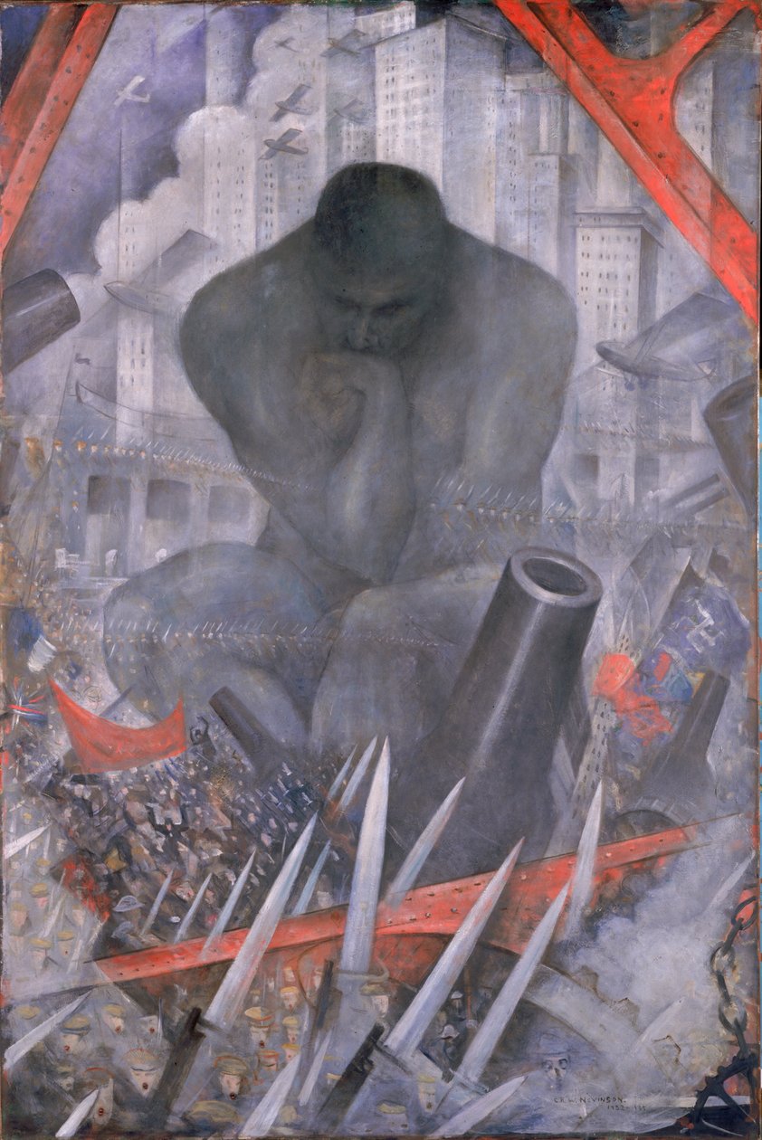 Det tyvende århundrede, ca. 1932-35 (olie på lærred) af Christopher Richard Wynne Nevinson