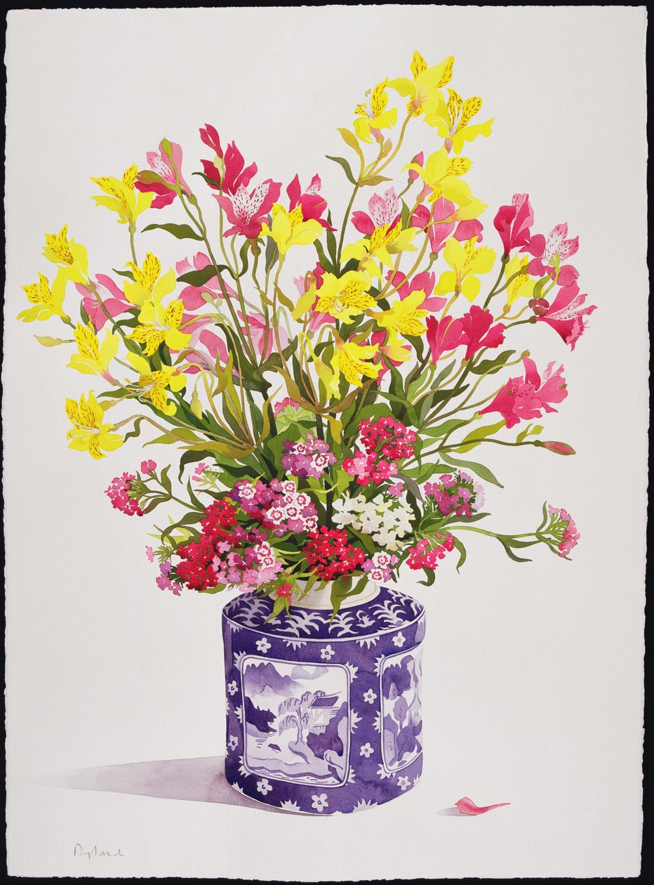 Blomster i en kinesisk krukke (wc) af Christopher Ryland