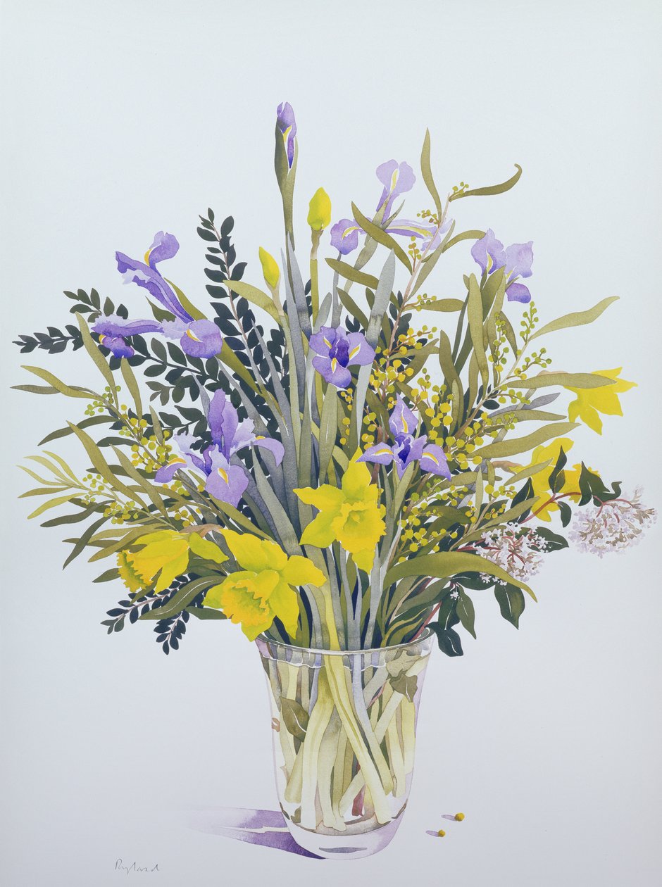 Forårsblomster (wc på papir) af Christopher Ryland