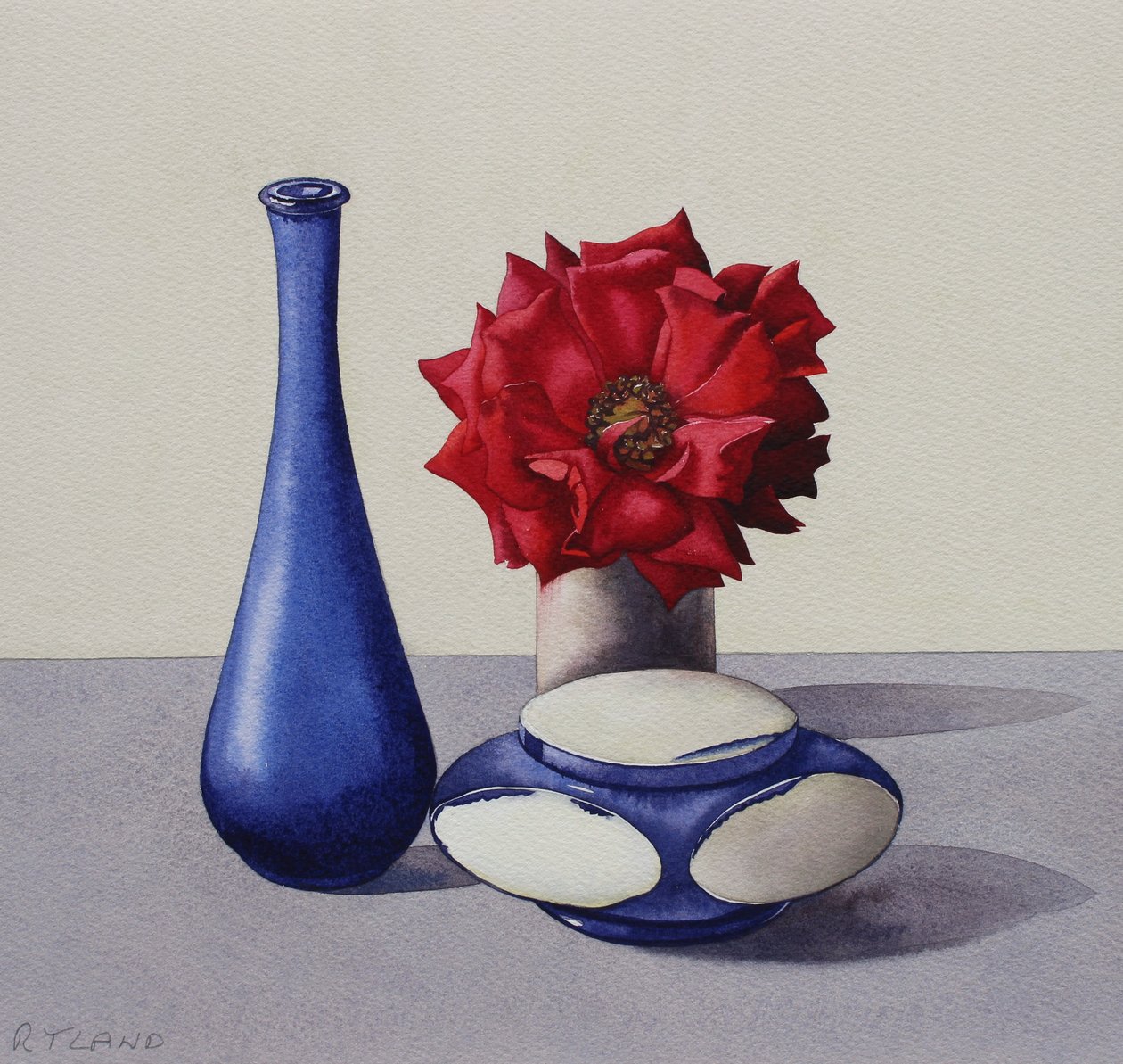 Stilleben rød rose af Christopher Ryland
