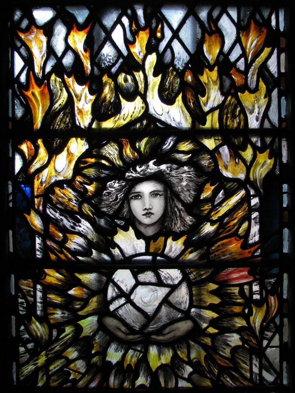Ærkeenglen St. Uriel, Canterbury Cathedral af Christopher Whall