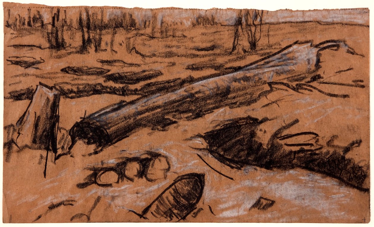 Et faldet træ, c1914. af Christopher Williams