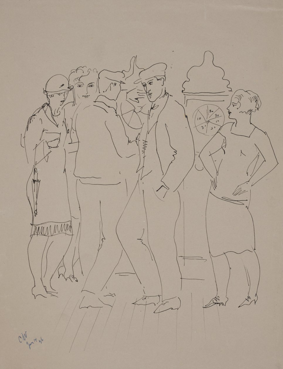 Bar i Marseille, 14. juni af Christopher Wood