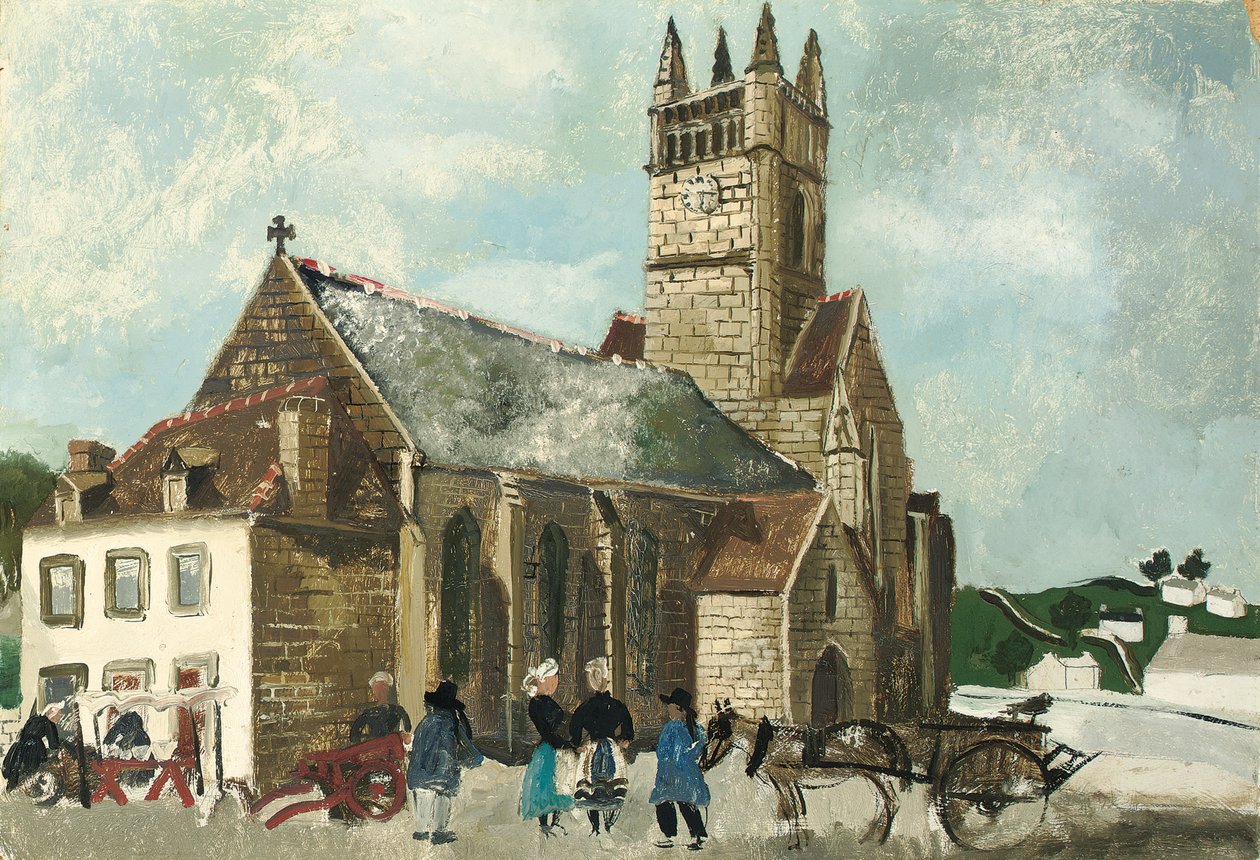Kirke og marked, Bretagne af Christopher Wood